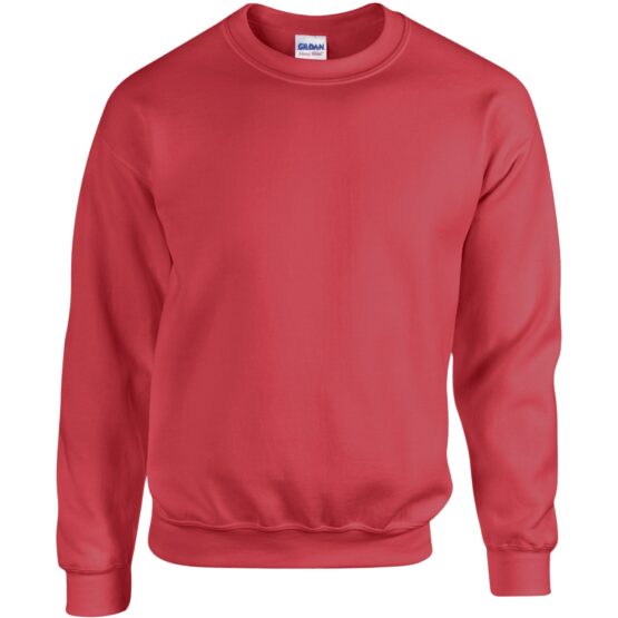 Gildan Heather Sport Scarlet Red Basic Sweat Sweater Jumper Sweatshirt Men